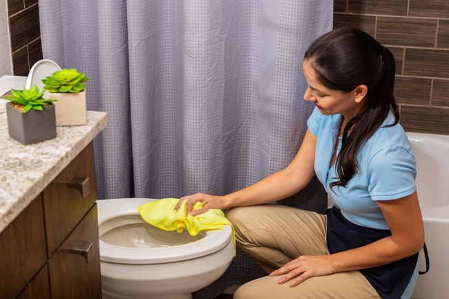 Clean the toilets is one of post-construction cleaning tips
