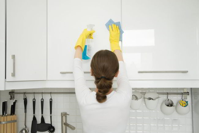 Clean Out All of the Cabinets - tips from move in cleaning checklist