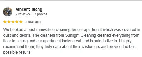 Vincent Tsang review on Google, June 2025, Review: 